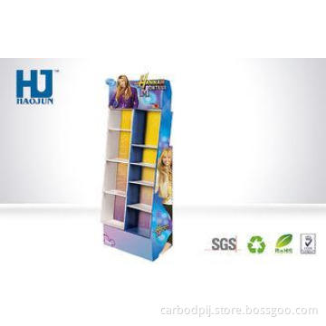 Eco friendly recyclable custom cardboard book display stand